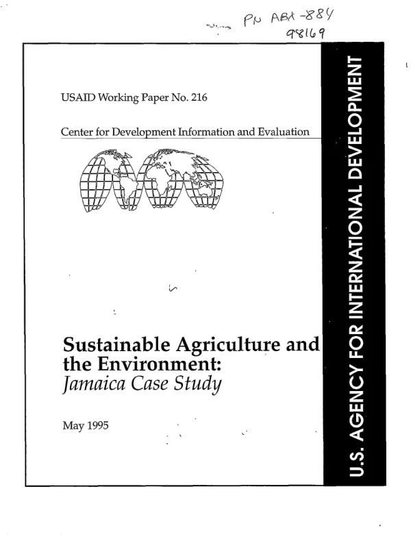 Sustainable agriculture and the environment : Jamaica case study