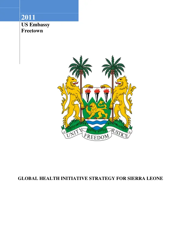 Global health initiative strategy for Sierra Leone