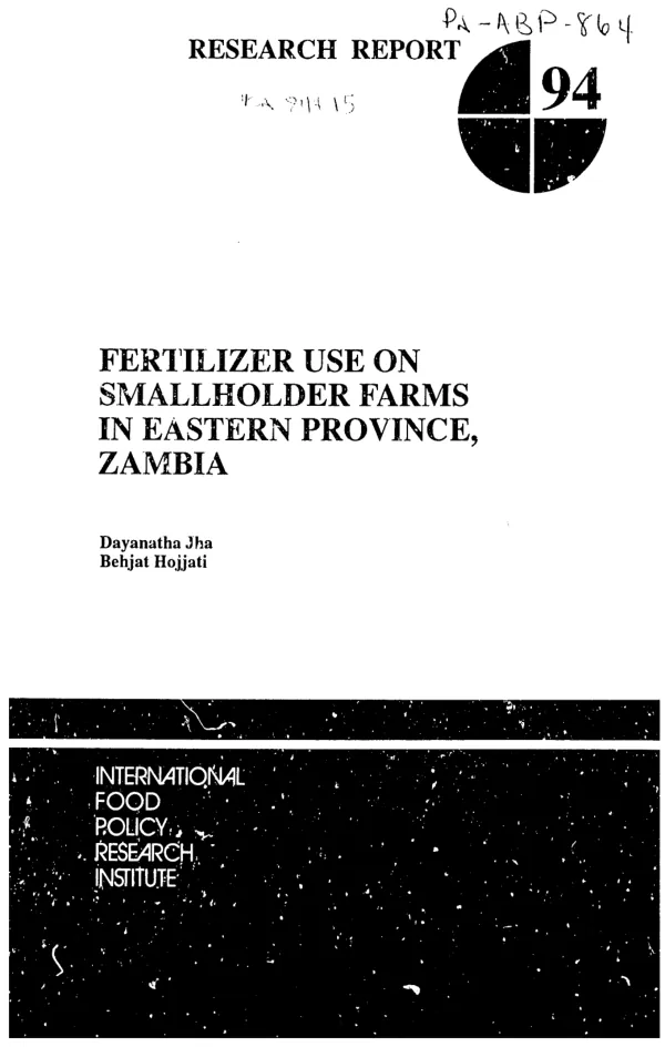 Fertilizer use on smallholder farms in Eastern Province, Zambia