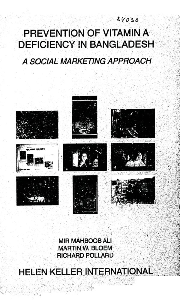 Prevention of Vitamin A deficiency in Bangladesh : a social marketing approach
