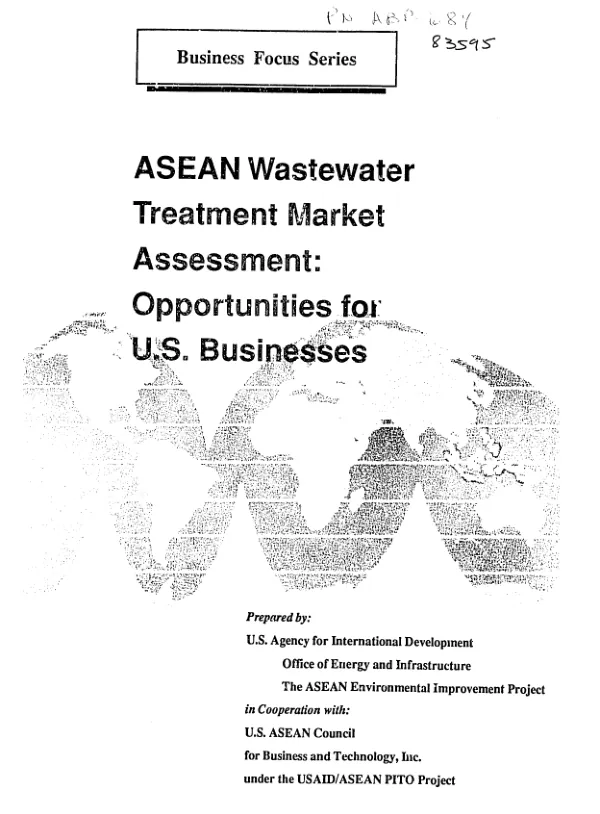 ASEAN wastewater treatment market assessment : opportunities for US businesses