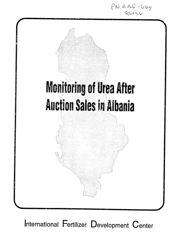 Monitoring of urea after auction sales in Albania