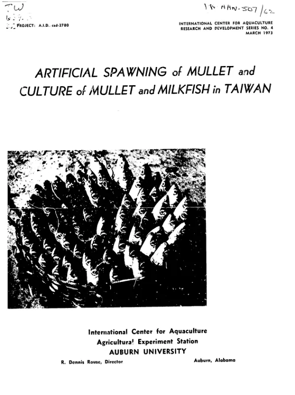 Artificial spawning of mullet and culture of mullet and milkfish in Taiwan