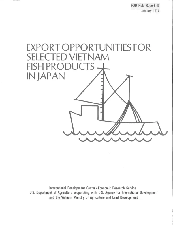 Export opportunities for selected Vietnam fish products in Japan