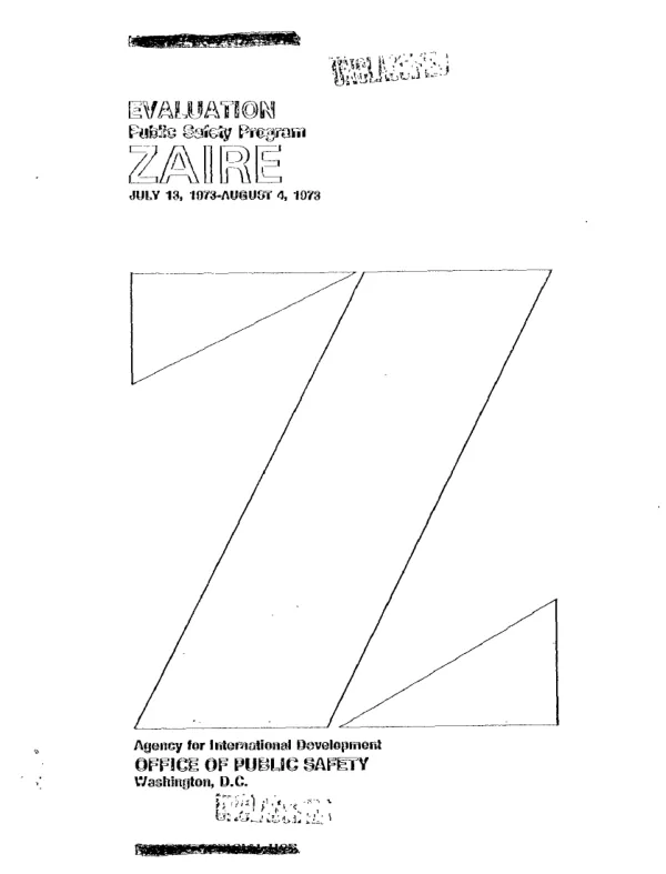 Zaire public safety program evaluation, July 13, 1973-August 4, 1973
