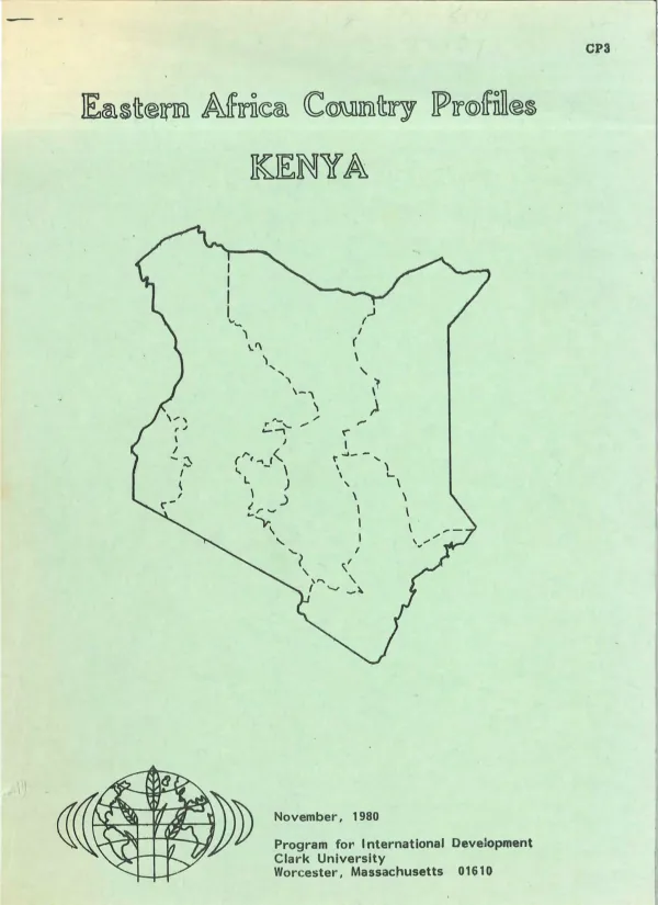 Eastern African country profiles : the Republic of Kenya