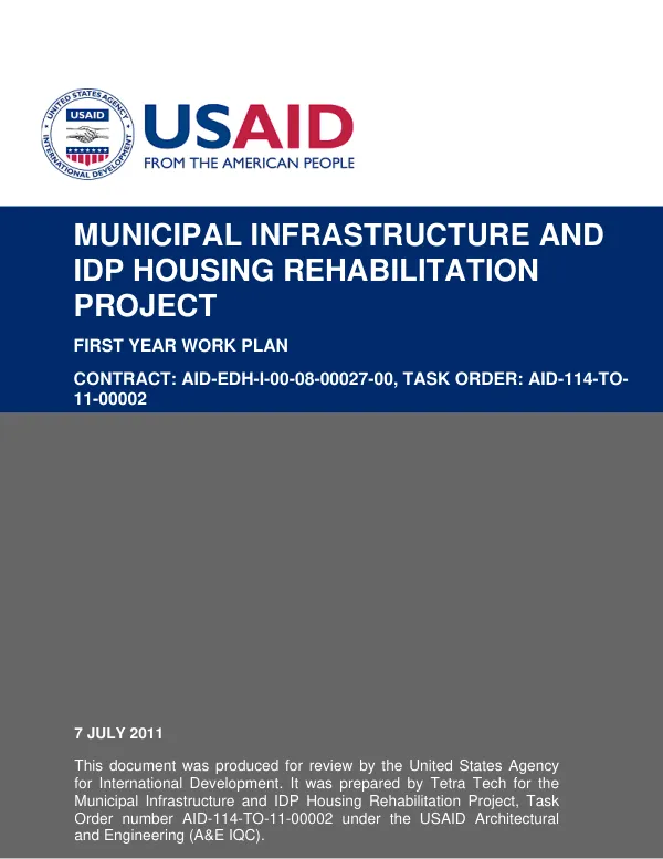 GMIP First Year Work Plan FY 2011