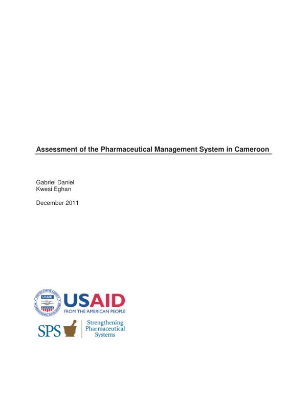 Assessment of the Pharmaceutical Management System in Cameroon
