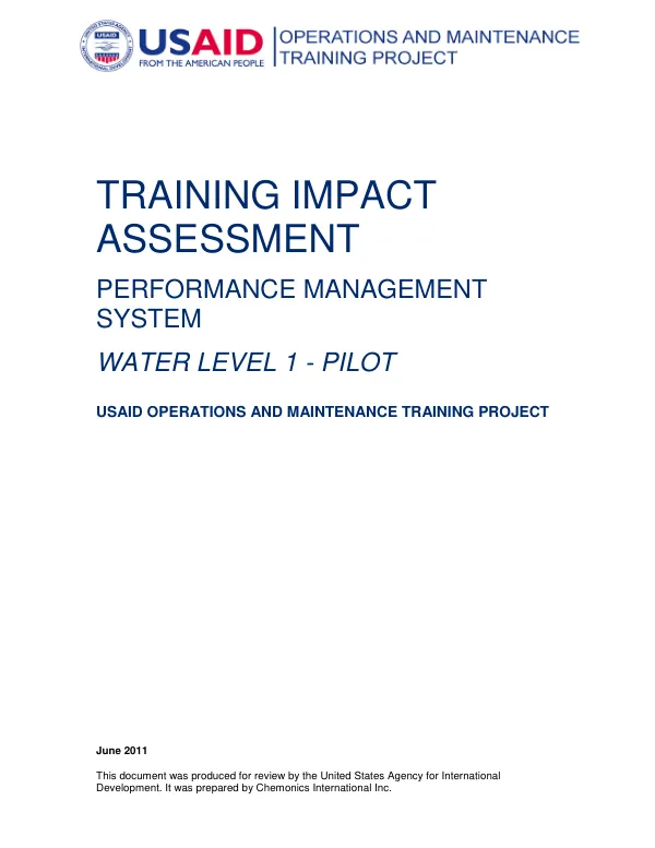 TRAINING IMPACT ASSESSMENT