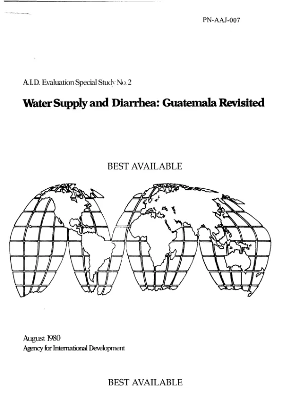 Water supply and diarrhea : Guatemala revisited