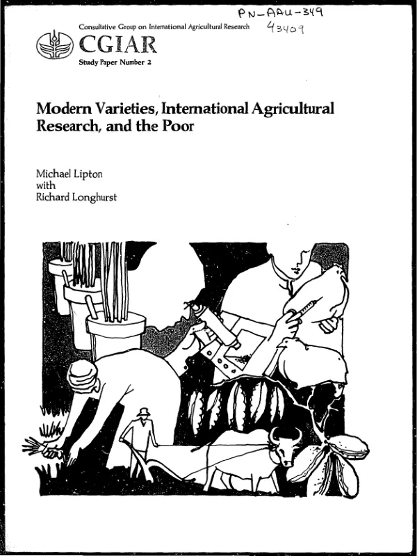 Modern varieties, international agricultural research, and the poor