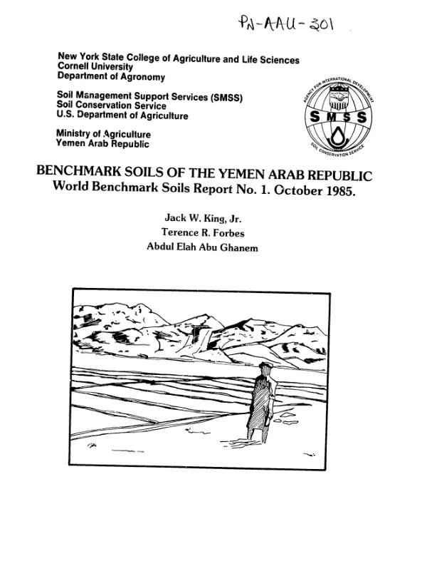 Benchmark soils of the Yemen Arab Republic : soil management support services
