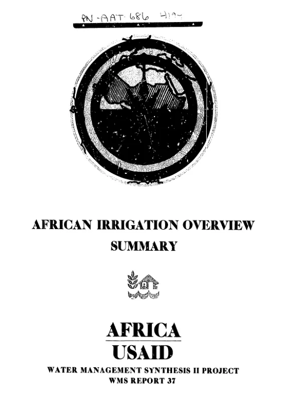 African irrigation overview, volume 1 : summary