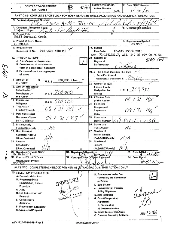 Grant no. PDC-0507-A-00-5110-00 to People-to-People Health Foundation, Inc.