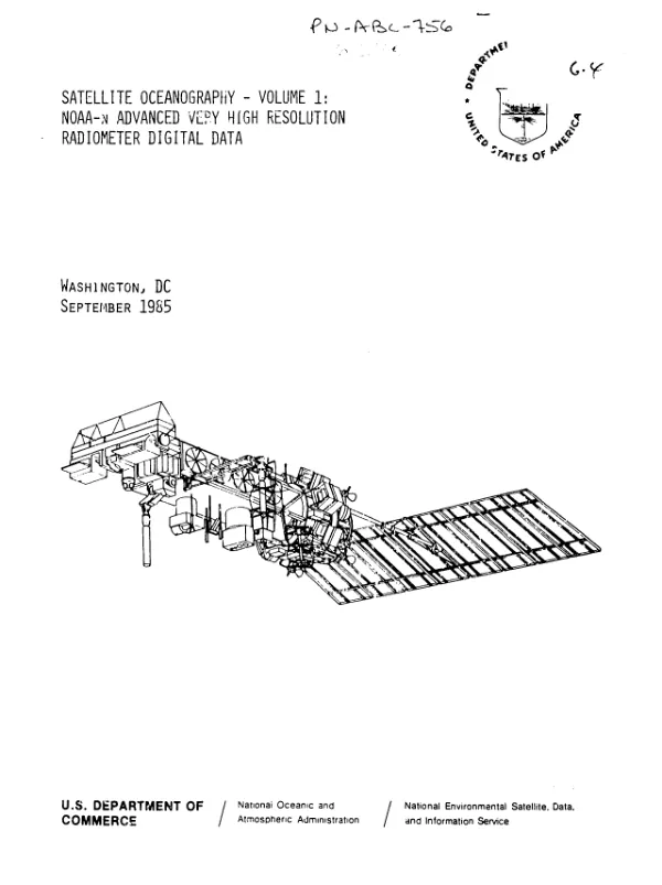 Satellite oceanography - volume I : NOAA-n advanced very high resolution radiometer digital data