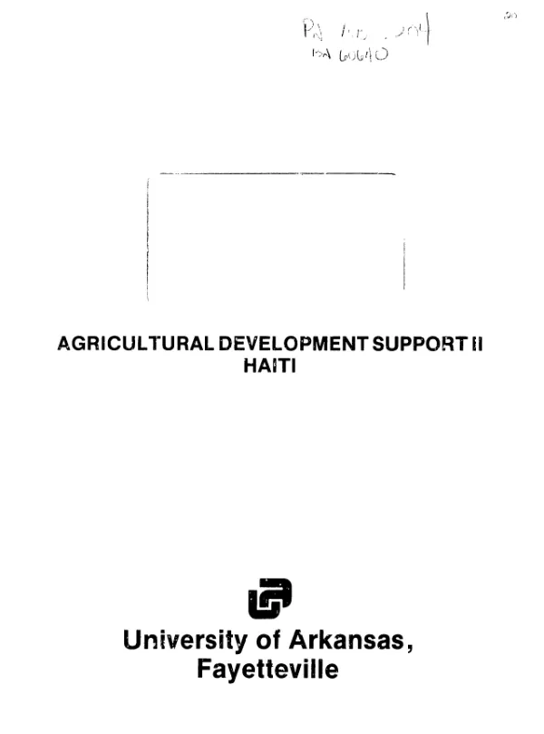 Diffusion des innovations agricoles de l"ADS-II