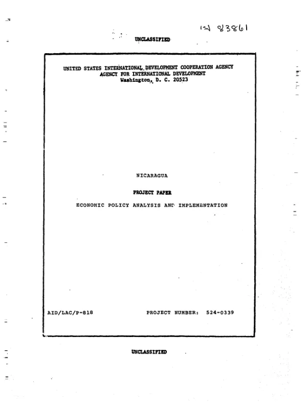 Economic policy analysis and implementation