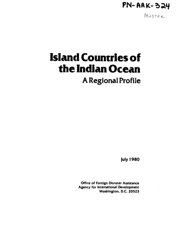 Island countries of the Indian Ocean : a regional profile