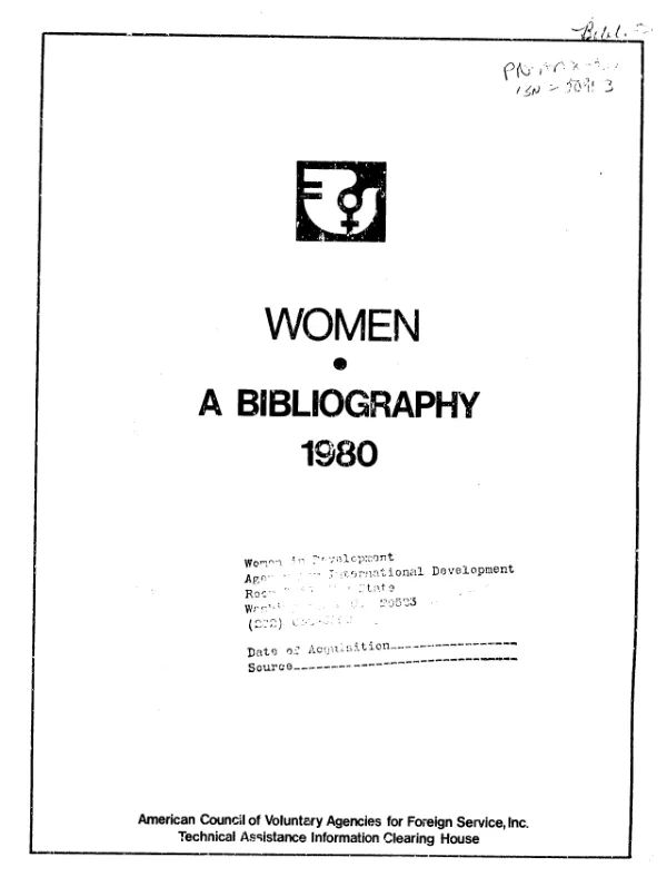 Women : a bibliography, 1980