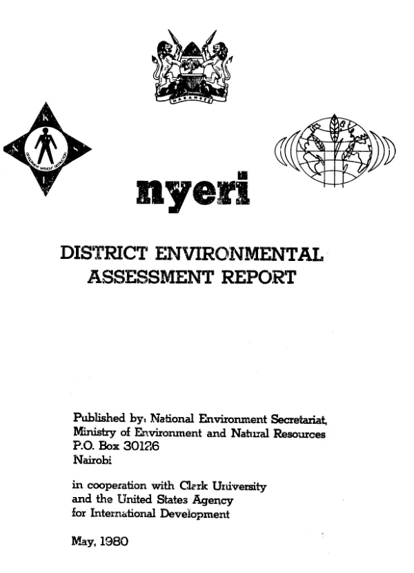 Nyeri : district environmental assessment report