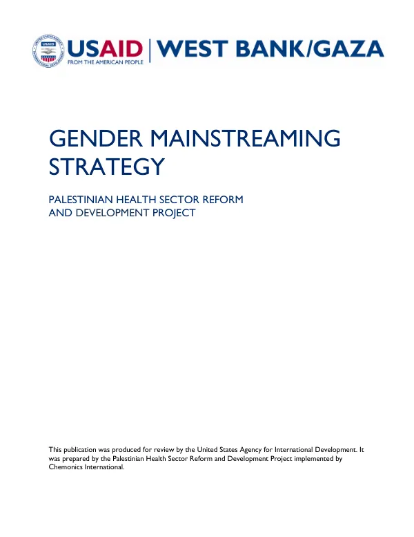 Gender Mainstreaming Strategy