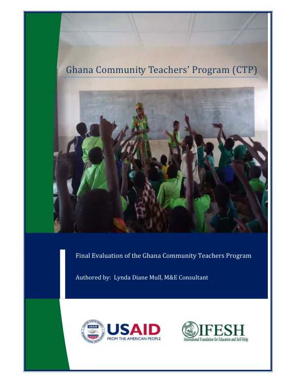 Final evaluation of the Ghana community teachers program