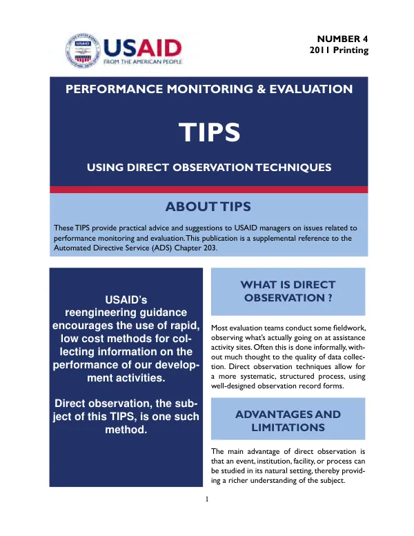 Using direct observation techniques