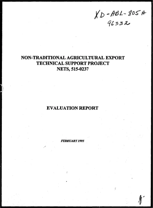 Non-traditional agricultural export technical support project (NETS), 515-0237 : evaluation report