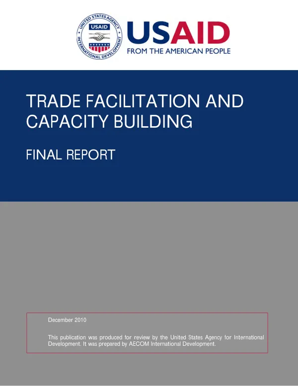 Trade facilitation and capacity building : final report