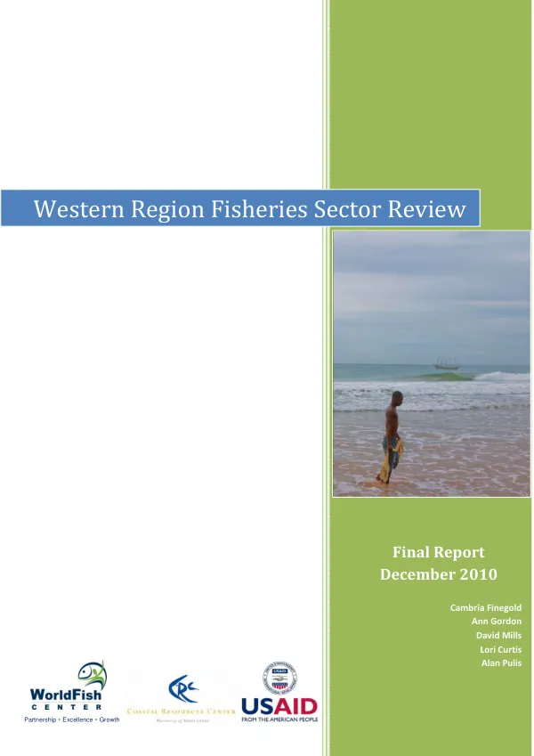 Western region fisheries sector review : final report