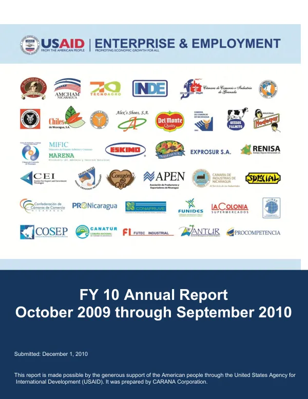 Enterprise and Employment : FY 10 Annual Report October 2009 through September 2010