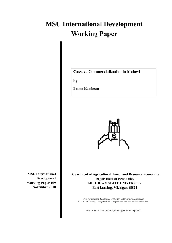 Cassava commercialization in Malawi