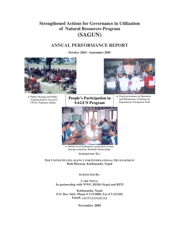 Fiscal year 2010 annual results report : single-year assistance program