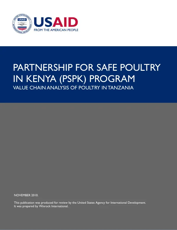 Value chain analysis of poultry in Tanzania