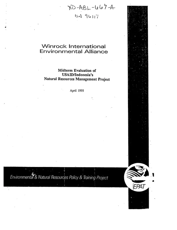 Midterm evaluation of USAID/Indonesia's natural resources management project