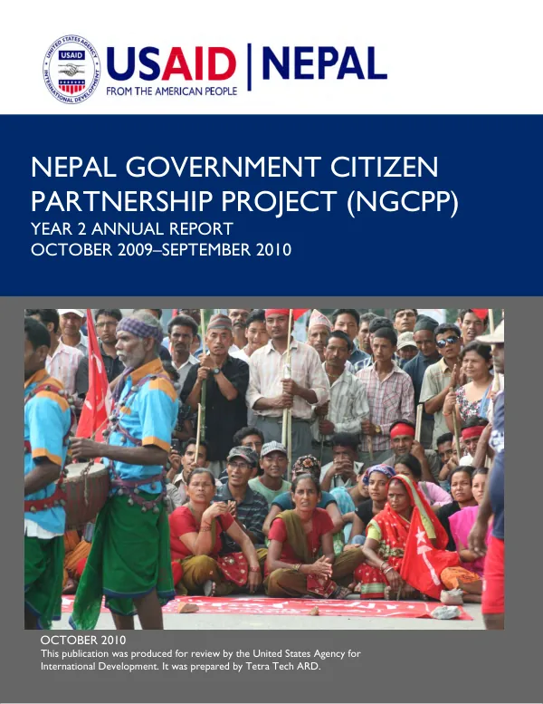 Nepal government citizen partnershiop project : year 2 annual report, October 2009-September 2010