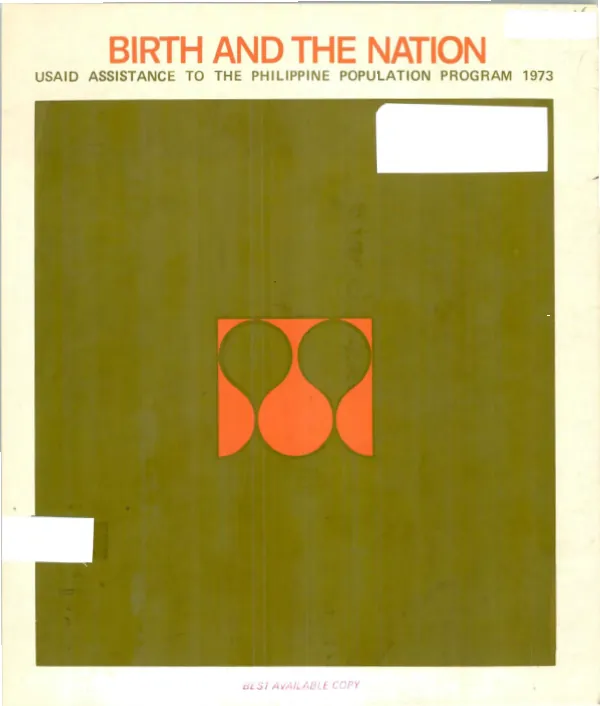 Birth and the nation : USAID assistance to the Philippine population program 1973