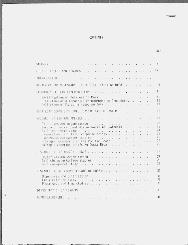AGRONOMIC - ECONOMIC RESEARCH ON TROPICAL SOILS; ANNUAL REPORT, 1972