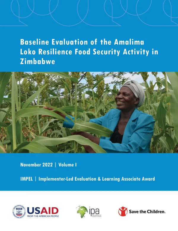Baseline Evaluation of the Amalima Loko Resilience Food Security Activity in Zimbabwe - Volume I