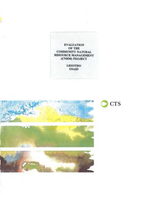 Evaluation of the community natural resource management (CNRM) project : Lesotho