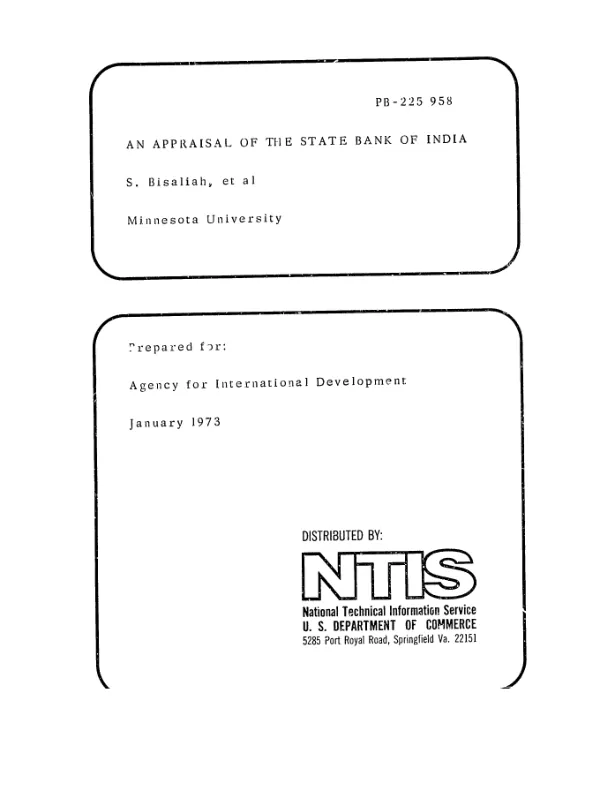 Appraisal of the state bank of India