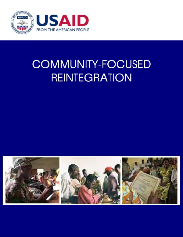 Community-focused reintegration