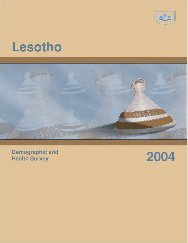 Lesotho demographic and health survey 2004