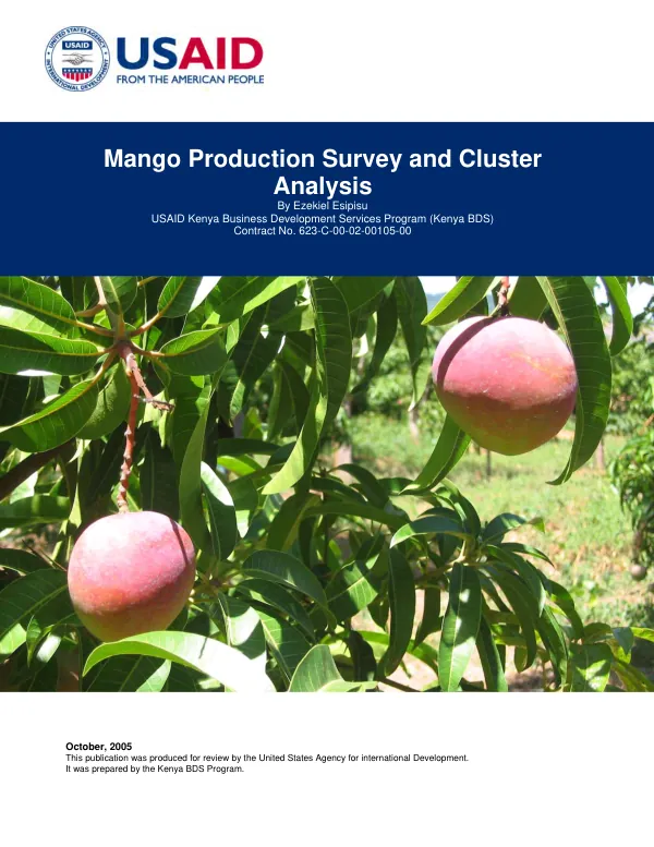Mango production survey and cluster analysis