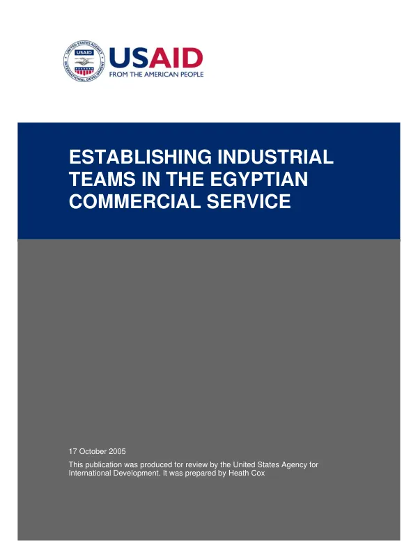 Establishing industrial teams in the Egyptian Commercial Service