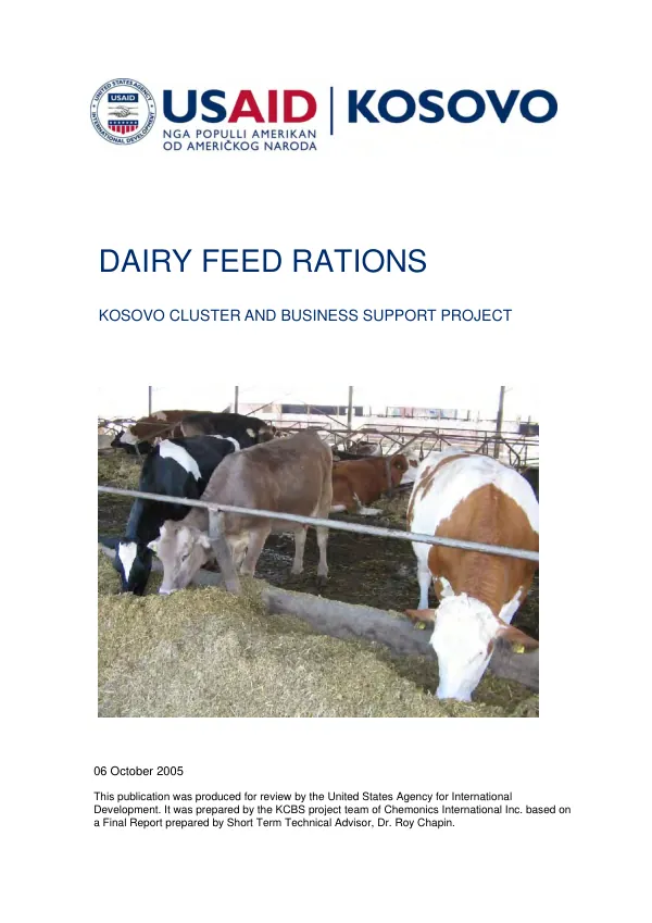 Dairy feed rations