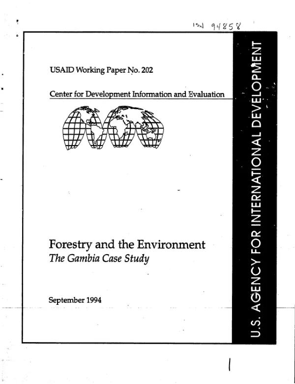 Forestry and the environment : The Gambia case study