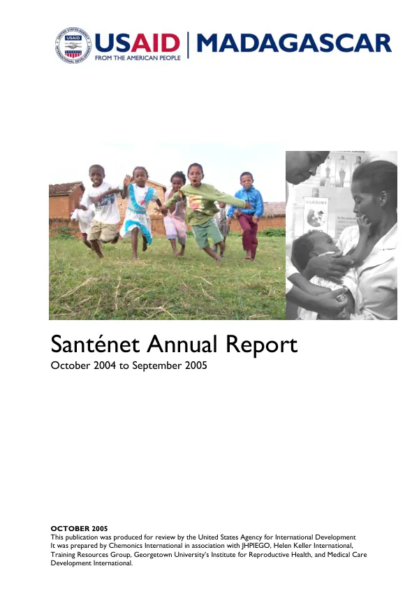 Santenet annual report, October 2004 to September 2005