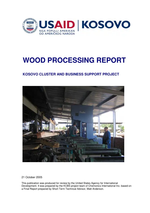Wood processing report