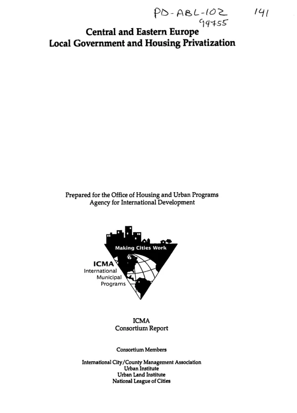 Evaluation of the pilot project on asset and property management, Szolnok, Hungary